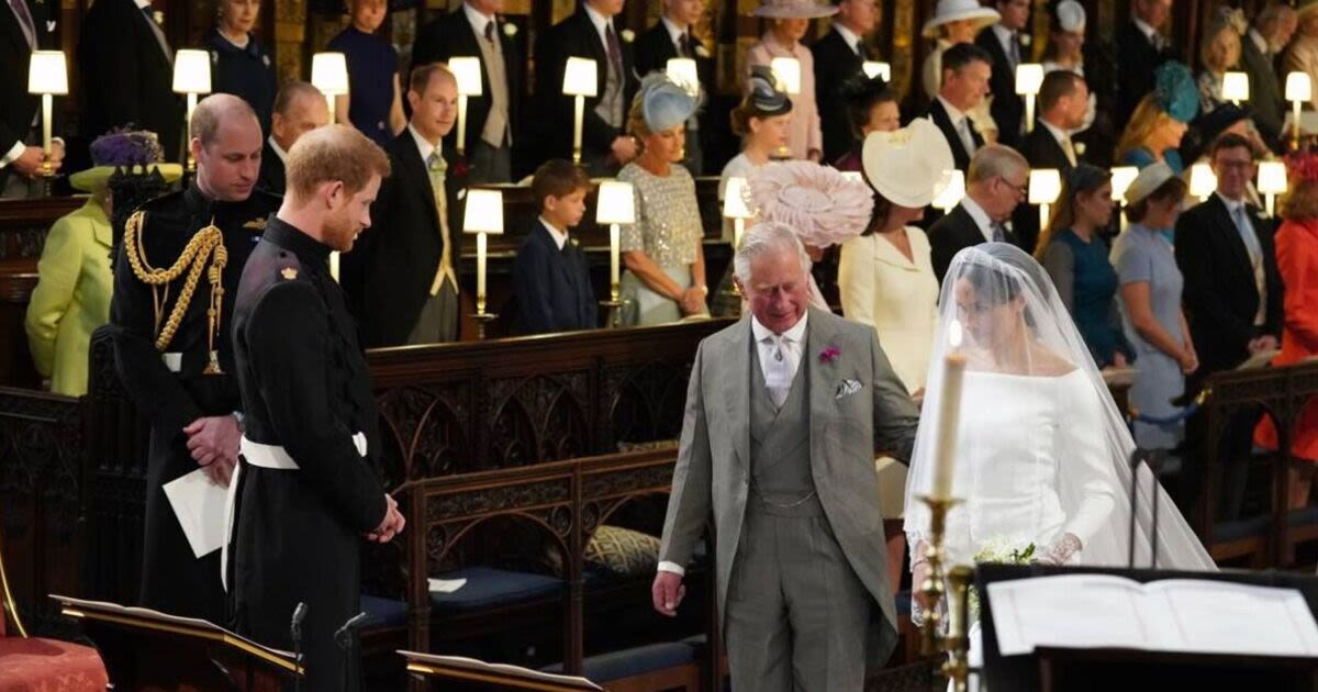 Charles's tender six-word question to Meghan on wedding day laid bare