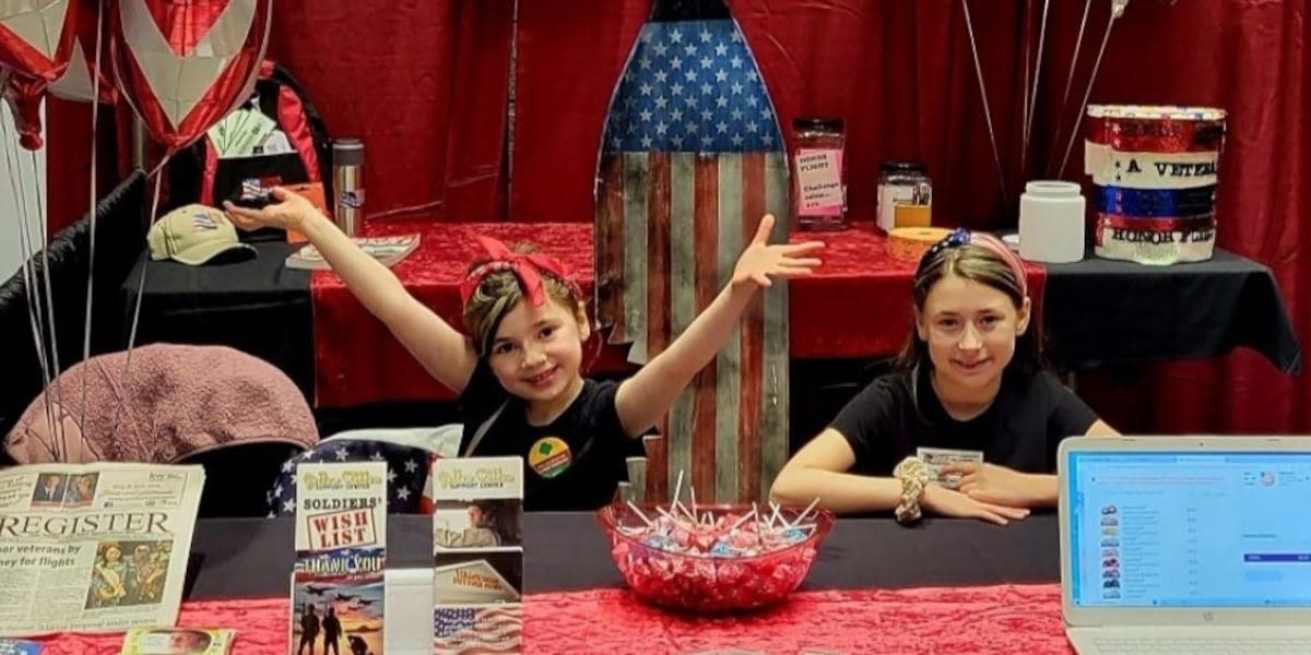 2 sisters, ages 12 and 7, raise $20,000 so veterans can experience Honor Flight