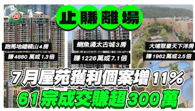 長情業主止賺離場，上月61宗成交賺超300萬！