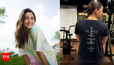 Alia Bhatt's latest gym photo proves her love for pilates | Hindi Movie News - Times of India