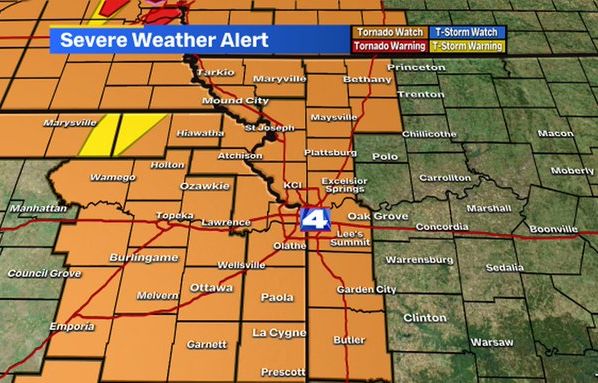 Tornado watch issued for the Kansas City area Friday