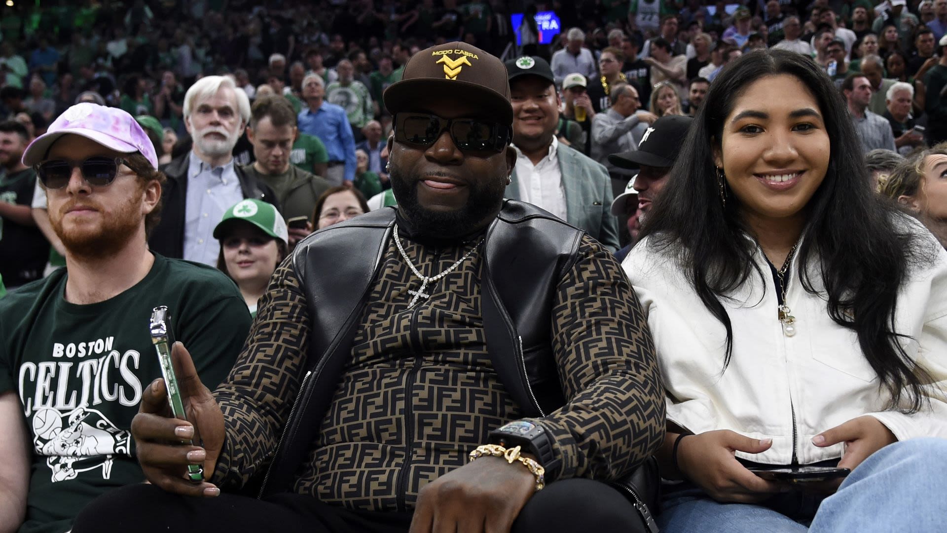 Red Sox Legend David Ortiz Among Celebrities At Celtics-Pacers Game 1