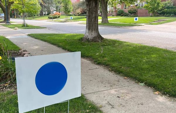 This blue dot is taking over Nebraska. It might be the best political logo we’ve seen this election