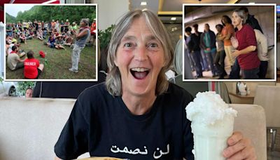 Notorious anti-Israel protester Lisa Fithian, paid $300 a day to teach activists, spotted among Columbia rioters