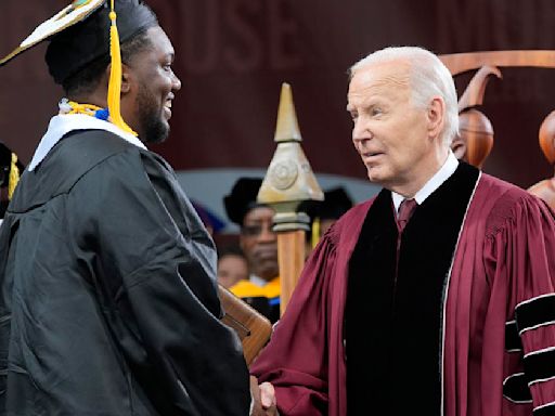 Chicago native, Morehouse College valedictorian calls for cease-fire in Gaza in front of Biden