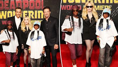 Madonna’s twin daughters make rare red carpet appearance at ‘Deadpool & Wolverine’ premiere