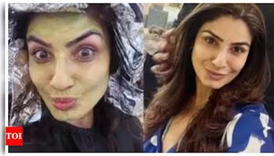 'Green' Raveena Tandon shares glimpse of her hair transformation | Hindi Movie News - Times of India