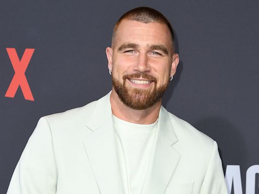 Travis Kelce Flashes a Smile in New Photo from the Set of Ryan Murphy's Upcoming Series 'Grotesquerie'