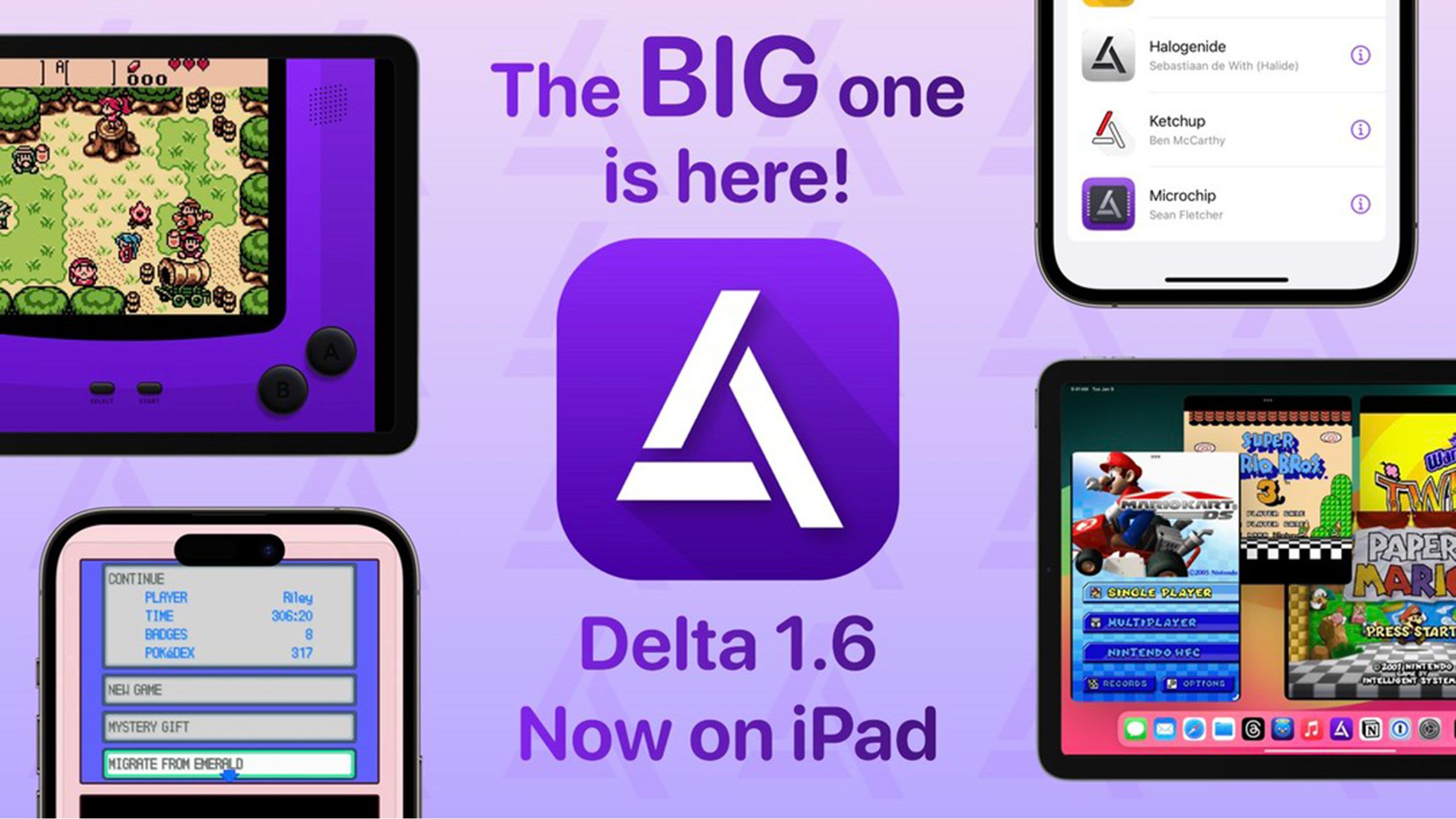 The Delta emulator is now fully optimized for iPad including Split View and Handoff