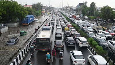 Traffic jams, waterlogging across Gurugram after heavy rain lashes city