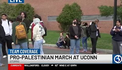 UConn students protest for Palestine continue for another night