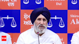 Embarrassed, SAD asks 'disgruntled elements' to speak on party platform | Chandigarh News - Times of India