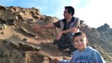 Tiene 8 años, caminaba por la playa en Miramar y encontró fósiles de un perezoso gigante de hace unos 100.000 años