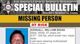 Los Angeles County Sheriff Seeks Public's Help Locating At-Risk Missing Person William Brian Kendall, Last Seen in L.A.