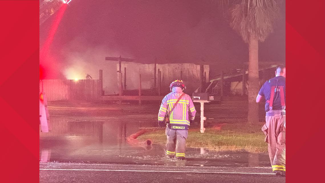 Fire crews extinguish large structure fire at Island business