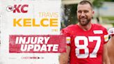 Chiefs TE Travis Kelce suffered a knee injury during Tuesday’s practice
