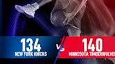 Minnesota Timberwolves se queda con la victoria frente a New York Knicks por 134-140