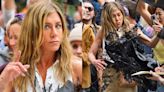 Jennifer Aniston drenched in oil on The Morning Show set, watch