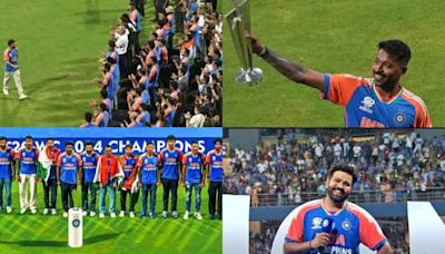 Team Indias Electrifying Celebration At Wankhede Stadium After Receiving Rs 125 Crore Prize Money - In Pics