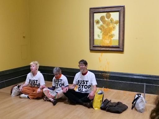 Van Gogh 'Sunflowers' in new soup protest after activists jailed