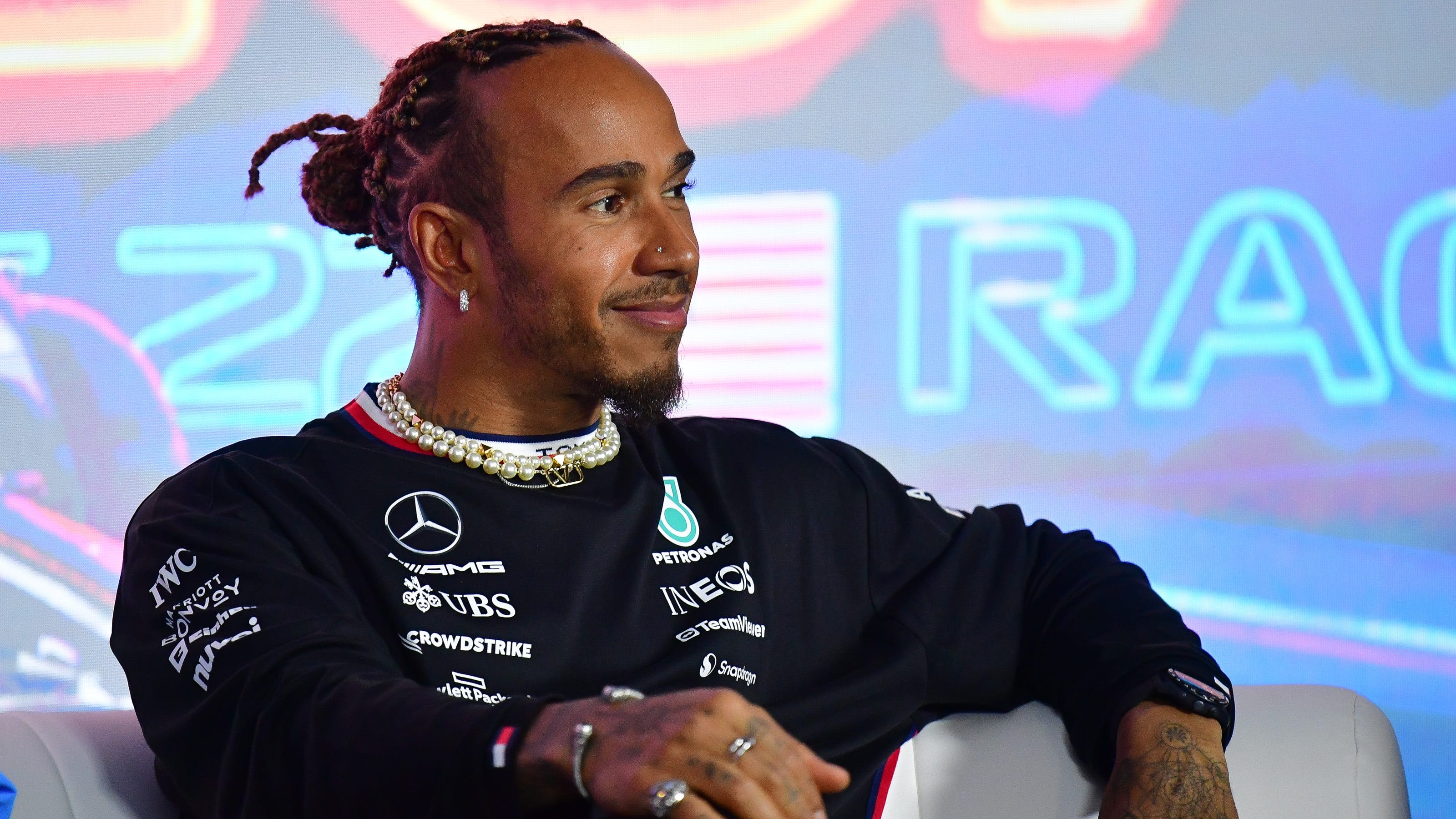 Lewis Hamilton faces awkward questions about Ferrari before Miami F1 race with Mercedes-AMG