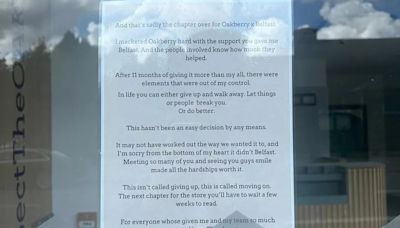 Lisburn Road cafe shuts its doors after 11 months in business