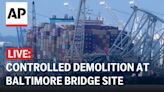 LIVE: Controlled demolition at Baltimore bridge collapse site