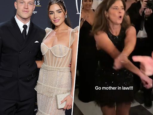 Watch Christian McCaffrey’s mom rock the dance floor at the NFL star's wedding to Olivia Culpo