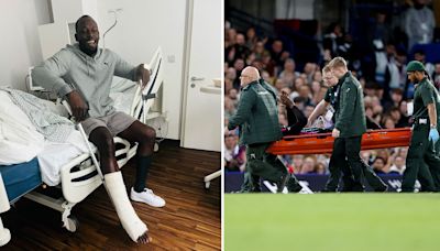 Usain Bolt seen for first time since surgery after Soccer Aid injury