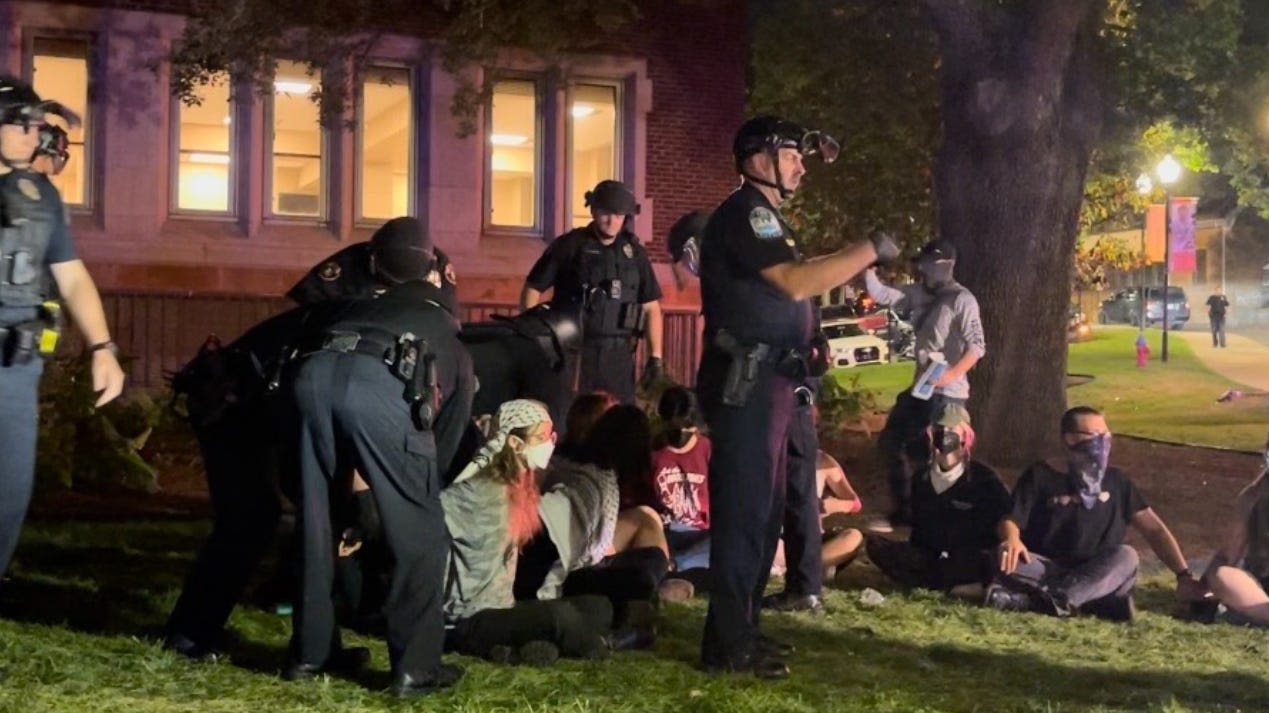 Police arrest demonstrators on University of Tennessee campus