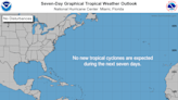 No tropical cyclones expected over next 7 days. NHC watching tropical wave off Africa