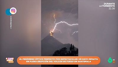 Francisco Cacho explica un curioso fenómeno visto en Guatemala: un rayo asciende desde un volcán hasta una nube