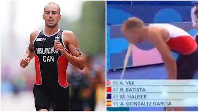 Olympic triathlete immediately vomits at finishing line after swimming in river Seine