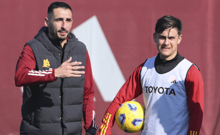 Roma assistant coach Francesco Checcucci discusses his tasks under Daniele De Rossi