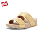 FitFlop MINA TEXTURED GLITZ SLIDES寬帶可調整式涼鞋-女(金鉑色)