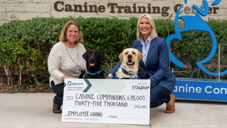 Paycom Employees Support Canine Companions with Donation and Service Day - EconoTimes