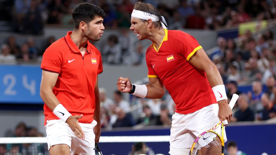 Olympic moment of the day: Rafael Nadal and Carlos Alcaraz, tennis’ new favorite double act