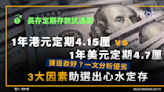 最新定期存款優惠｜1年港元定期4.15厘 vs 1年美元定期4.7厘