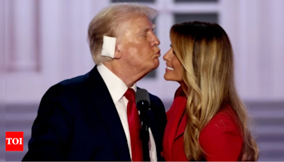 Watch: Melania awkwardly dodges kiss from Donald Trump during Republican National Convention - Times of India