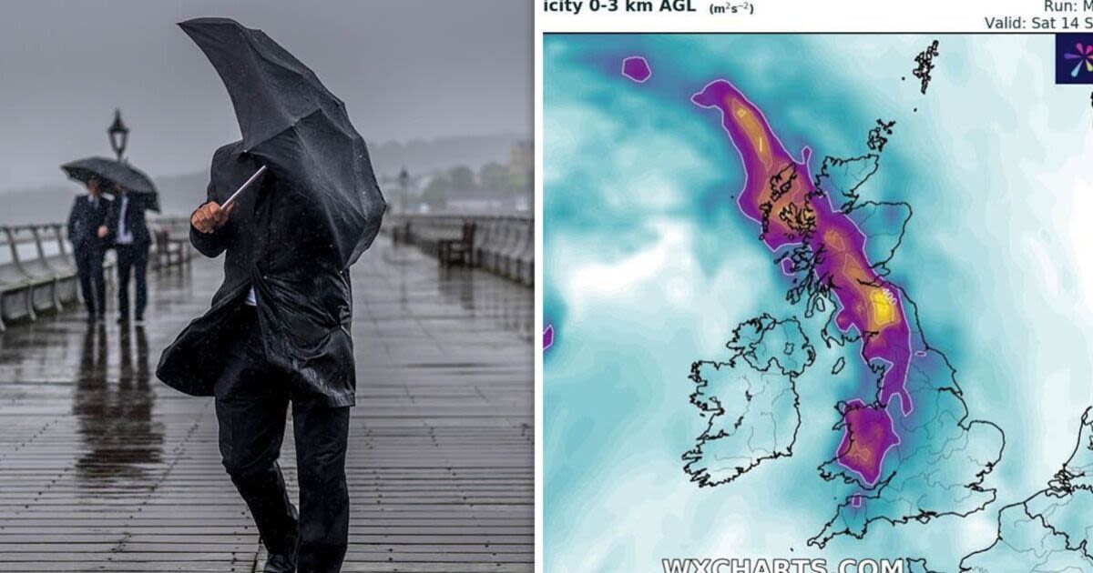 UK weather maps show exact date major storm will smash UK with icy winds