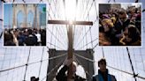 Thousands make silent journey across Brooklyn Bridge for annual ‘Way of the Cross’ tradition