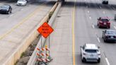 Crack-sealing work closing lanes on I-480 near downtown Omaha