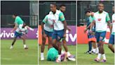 Eder Militao slammed by Arsenal fans for reaction to injuring Gabriel Martinelli in Brazil training