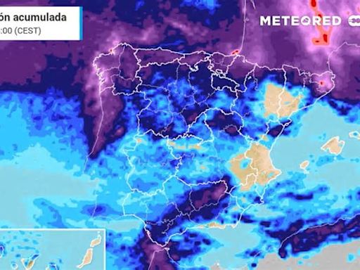 La llegada de un río atmosférico y varios frentes dejarán tormentas y fuertes lluvias en algunos puntos del país este fin de semana