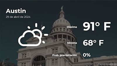 Austin: pronóstico del tiempo para este lunes 29 de abril - La Opinión