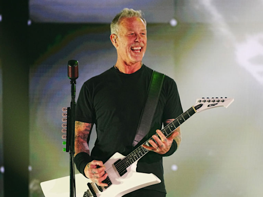 Watch James Hetfield sing Metallica hit Enter Sandman after inhaling helium