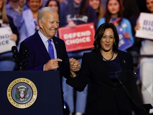 Biden's campaign manager told about 40 of his top financial backers that the cash in his war chest would largely go to Kamala Harris if he steps aside: report