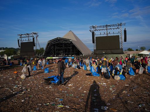 Glastonbury clean-up under way as 2024 music festival comes to an end