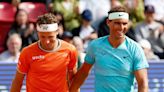 Rafael Nadal wins 'emotional' doubles match with Carlos Alcaraz 'busy partying'