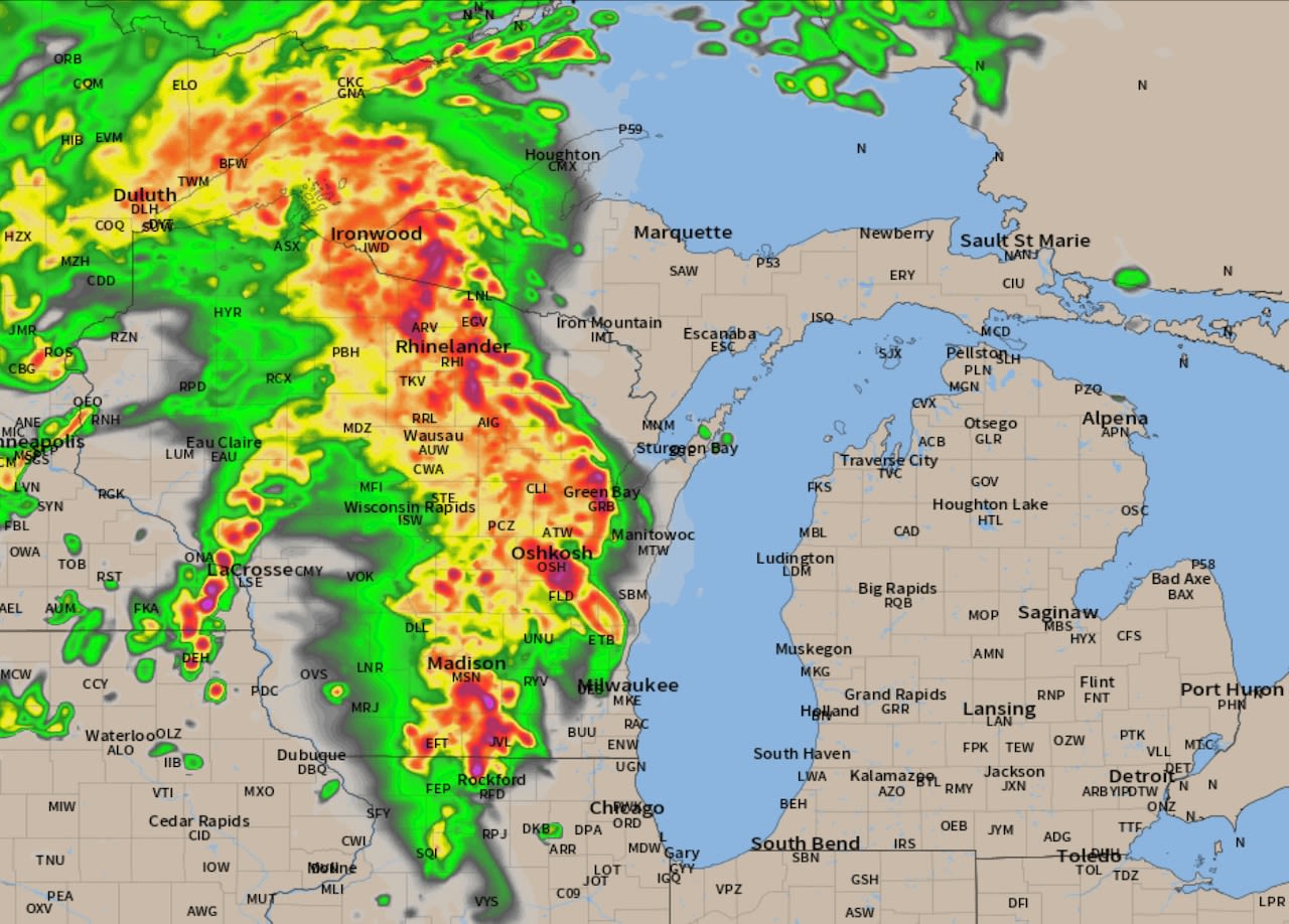 Severe storms timeline for Michigan shows most of Lower Michigan may be spared from severe weather